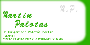 martin palotas business card